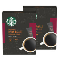 STARBUCKS 星巴克 美式黑咖啡深度烘焙2.3g*20袋独立小条装速溶咖啡
