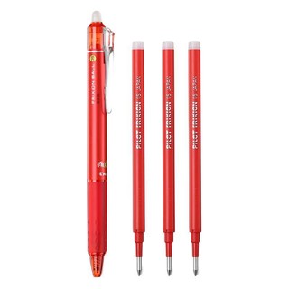 PILOT 百乐 LFBK-23EF 可擦按动中性笔 红色 0.5mm 单支装+中性笔替芯 红色 0.5mm 3支装