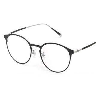 HAN 汉 40293 黑银色钛眼镜框+1.67折射率 防蓝光镜片