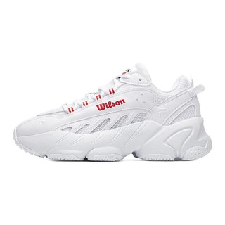 FILA 斐乐 HERITAGE-FHT系列 WILSON联名款 女子休闲运动鞋 F12W031133F-WT 白色 35.5