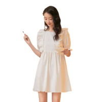VERO MODA 女士短款连衣裙 32126Z028 本白色 M
