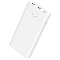 aigo 爱国者 C20P 移动电源 白色 20000mAh Type-C/Micro-B 18W 双向快充