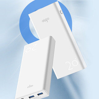 aigo 爱国者 C20P 移动电源 白色 20000mAh Type-C/Micro-B 18W 双向快充