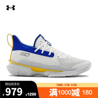 安德玛 官方UA 库里Curry 7男子抓地篮球鞋男鞋Under Armour3023300 白色106 42