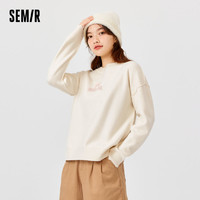 Semir 森马 针织衫女落肩毛衫元气2021冬季新款女士图案打底衫甜酷风