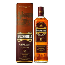 BUSHMILLS 百世醇 布什米尔 16年 单一麦芽爱尔兰 威士忌 700ml 礼盒装