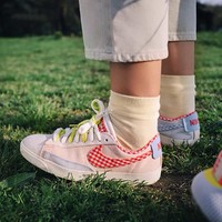 NIKE 耐克 BLAZER LOW LX 女款轻便时尚拼接休闲帆布鞋