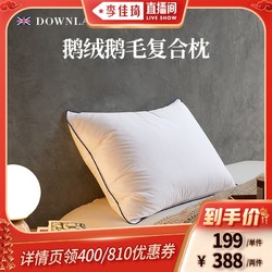 DOWNLAND 复合鹅毛颈椎枕酒店专用枕头单人枕芯