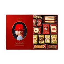 Tivolina 红帽子 日本进口 红帽子曲奇饼干45枚红色礼盒装