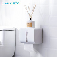 CHAHUA 茶花 纸巾盒强力壁挂式创意纸巾收纳架免打孔卷纸置物架卫生间厕所
