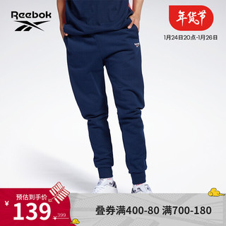 Reebok 锐步 官方男子运动舒适时尚休闲生活长裤 FK2670_藏蓝色 A/XS