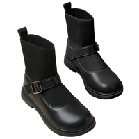 BeLLE 百丽 DE2046 女童玛丽珍袜套靴 黑色 26码