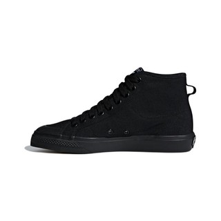 adidas ORIGINALS Nizza Hi 中性运动帆布鞋 B41651 黑色 43