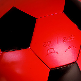 Hense 汉时 HA09 创意足球闹钟 红色
