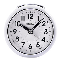 SEIKO 精工 QHE125W 时尚静音闹钟 亚白