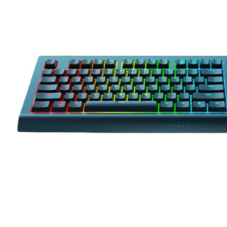 RAZER 雷蛇 萨诺狼蛛V2 104键 有线薄膜键盘 黑色 RGB