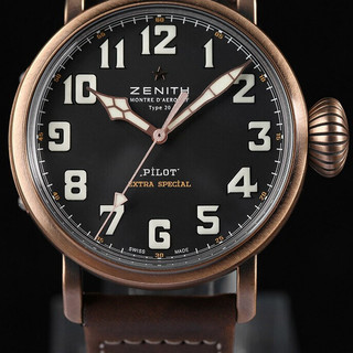 ZENITH 真力时 PILOT飞行员系列 45毫米自动上链腕表 29.2430.679/21.C753