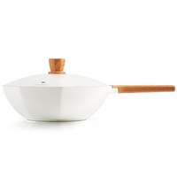 Cate Maker 卡特马克 木石系列 炒锅(30cm、不粘、有涂层、铝合金、月光白)