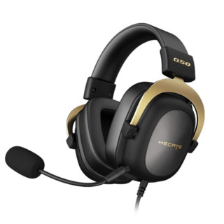 EDIFIER 漫步者 HECATE G50 耳罩式头戴式降噪有线耳机 黑金色 3.5mm