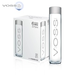 VOSS 芙丝 饮用天然泉水 375ml*6瓶（玻璃瓶）礼盒装