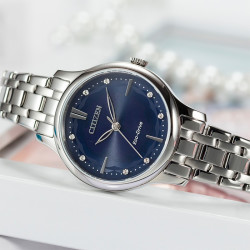 citizen西铁城em089085l女士光动能手表