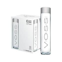 VOSS 芙丝 挪威进口饮用天然泉水(深层自流)375ml*6瓶(玻璃瓶)礼盒装