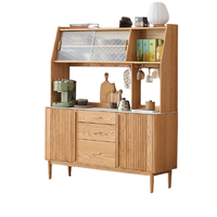 原始原素 圣罗莎系列 A1145 实木餐边柜 原木色 1.5m 上下节组合款