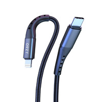 京东京造 JZLTA16BK MFi认证 Type-C转Lightning 30W 数据线 编织 1.2m 黑色