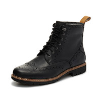 Clarks 其乐 Batcombe Lord贝特系列 男士7孔马丁靴 261348577 单里款 黑色 41