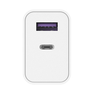 ORICO 奥睿科 OP18-1U1C 手机充电器 USB-A/Type-C 18W 白色