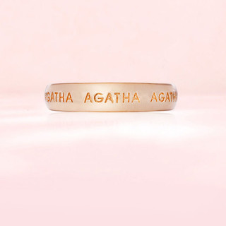 AGATHA TIMELESS系列 222031C 女士简约925银镀金戒指 50mm