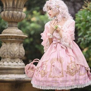 ANGEL‘S HEART 天使之心 Lolita洛丽塔 甜美  阿尔克纳之梦 女士SP有袖连衣裙 粉红色 M