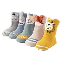 欧育 B1145 儿童袜子 5双装 四季动物款