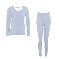 Aimer 爱慕 暖意系列 女士秋衣秋裤套装 AM741381 浅紫色 XL