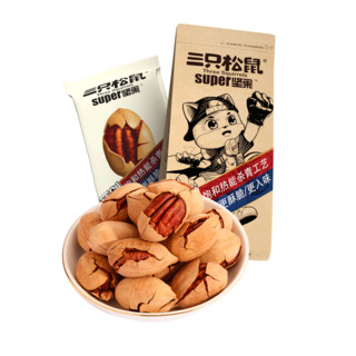 Three Squirrels/三只松鼠 新品新货小零食核桃坚果仁长寿果 Super坚果_奶香味碧根果225g