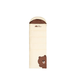 MOBI GARDEN 牧高笛 Line Friends联名款 信封式睡袋 NX21562001 布朗熊米白 220*72cm 左款