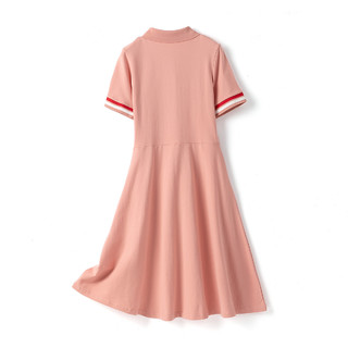 HLA 海澜之家 女士中长款连衣裙 HDALYW3AAZR506 粉色 L