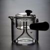 耐高温高锰硅玻璃煮茶壶电陶炉侧把蒸茶壶黑茶蒸汽煮茶器加厚泡茶壶耐热煮茶器功夫茶具