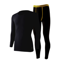 JOCKEY 男士保暖内衣套装 JM1370065 黑色 XL
