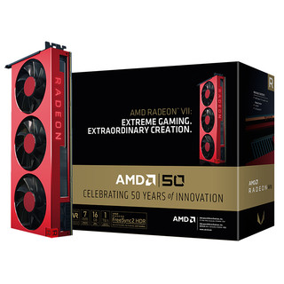 AMD Radeon VII 50周年纪念版 显卡 16GB 红色