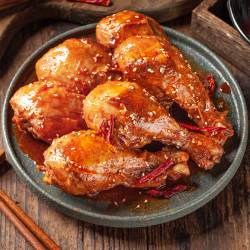 鸡肉熟食_山拐那 麻辣鸡腿即食琵琶腿鸡肉小吃卤味熟食真空网红休闲肉