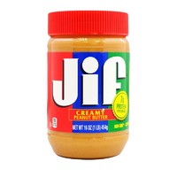 JIF 积富 美国进口 积富柔滑型花生酱（复合调味料） 面包酱拌面蘸料火锅调料早餐伴侣 454g