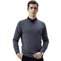 ERDOS 鄂尔多斯 男士V领羊毛衫 89301915 深灰 50