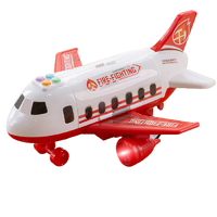 HERACLES 赫思 火警系列 1806 收纳音乐飞机 小号 合金车*8+路标*11