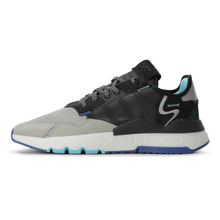 adidas ORIGINALS Nite Jogger 中性休闲运动鞋 EF5408 黑色/塔尔灰/银金属 46.5