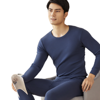 GUJIN 古今 卡乐全棉系列 男士保暖内衣套装  ESIFW51-2 灰蓝 L