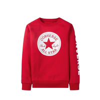 CONVERSE 匡威 CV932240PS-002 男童卫衣 字母加绒款 探戈红 120cm