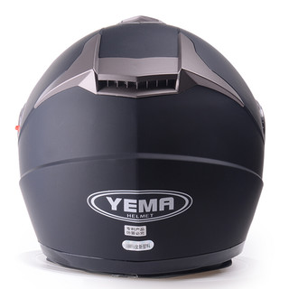 YEMA 野马 3C认证828S摩托车头盔男 亚黑配防雾镜片
