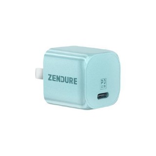 Zendure 征拓 Super Port 小宝石 手机充电器 Type-C 33W+Type-C转Lightning 数据线 PVC 1.2m 踏浪青 线充套装
