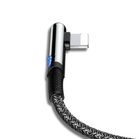 PISEN 品胜 Lightning 2A 数据线 编织 1.2m 魔幻黑 弯头